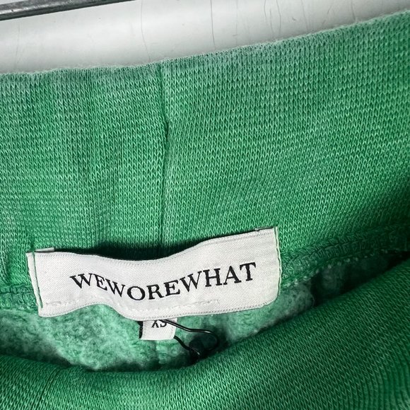NWT WeWoreWhat Jogger Sweatpants Pockets Drawstring Jolly Green Size XS NEW $78 - Picture 5 of 11